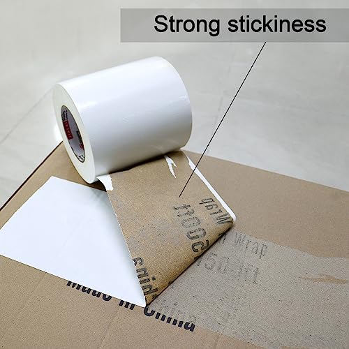 Wide Duct Tape, Industrial Grade 30Yards (90 ft) Wide 6'' Tape Duct, 9 Mil Heavy-Duty, Waterproof, Strong, Flexible, No Residue, for Crafts & Home Improvement (White, 6'' x 90ft) - color: White, size: 6'' x 90ft