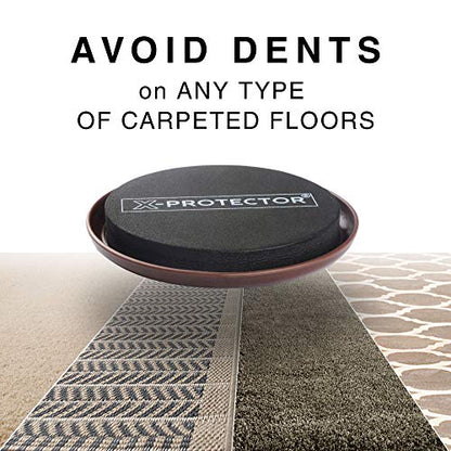 Furniture Sliders for Carpet X-PROTECTOR - 8 PCS 3 1/2" Moving Pads - Reusable Sliders for Heavy Objects on Carpet. Move Your Furniture Easily! - size: 8 PCS 3.5", For Carpet