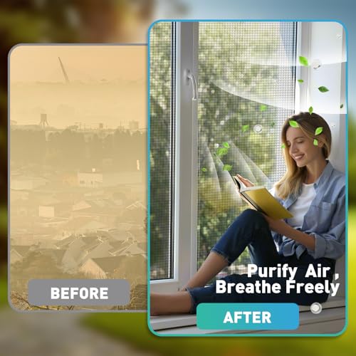 Window Screen,40Mesh High Density Dust and Pollen Filtration Anti-Allergy Window Screen Mesh,37.4IN x 16.4FT Polyester Screen Replacement Repair Kit for Window, Door,Patio,Porch - size: 40Mesh