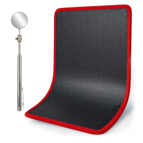 Magnetic Tool Mat&Holder,40 LBS Heavy Duty Magnetic Parts Holder with PVC Protection Layer,Flexible Magnetic Pads,Non-Slip Tool Organizer for Garage, Workshop & Auto Repair,12.6" x 9.76" - color: Red