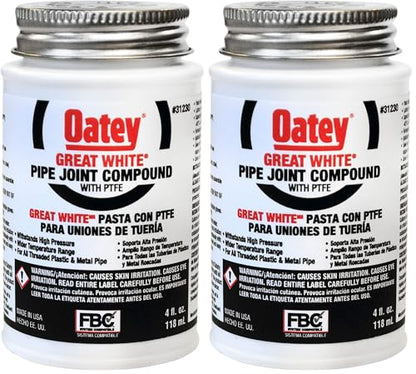 Oatey Pipe Joint Compound 4 Oz White (Pack of 2) - size: 4 oz (Pack of 2)