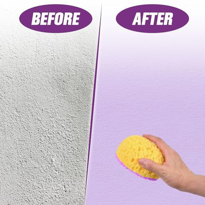 4PCS Texture Sponge Kit Drywall Patch Ceiling Repair Tool for Knockdown Orange Peel and Splatter Texture DIY Painting Wall Decor Home Renovation Paint Sponges for Professional Finishes