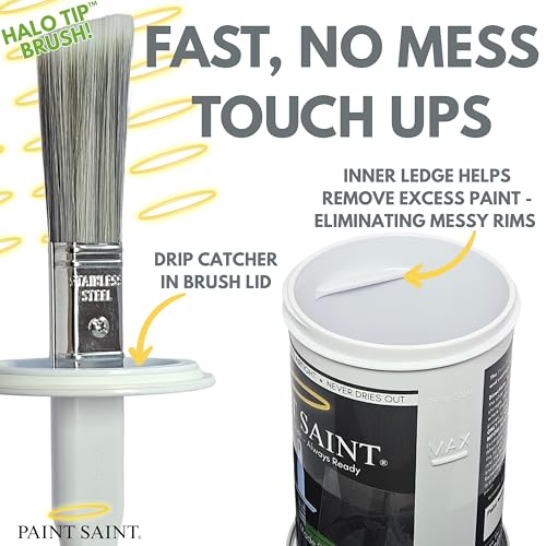 Paint Saint – 2 Airtight Touch Up Paint Containers with Built-In Brush | Mess-Free House Paint Storage | Quick, Satisfying Touch Ups | Perfect for Homeowners, DIY & Property Managers (Pack of 2) - size: 1 Count (Pack of 2)