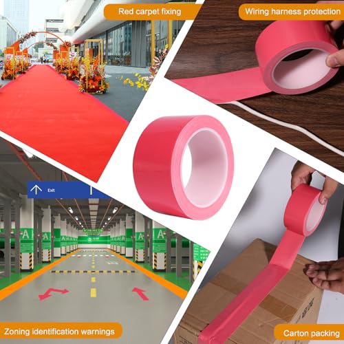Pink Duct Tape Heavy Duty 2 Pack, 2 Inch x 20 Yards Waterproof Cloth Tape, Hand Tearable No Residue Multi-Purpose Strong Adhesive for Home Repair, DIY Crafts, Moving & Outdoor Projects - color: Pink