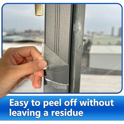 WENSSKKU Transparent Window Weather Sealing Tape for Winter,2 Inch x 55 Yards Clear Insulation Seal Tape for Windows and Doors Waterproof Weatherproofing - size: 2 Inch x 55 Yards
