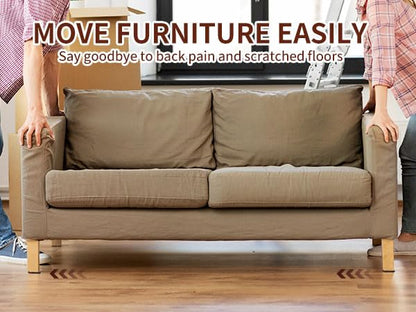 8 PCS Self-Stick Furniture Sliders Brown Square Self-Adhesive Carpet Sliders Furniture Moving Pads Furniture Mover Glides