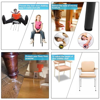 4 Set 1/4" Thread Furniture Feet Levelers, Adjustable Table Leg Screws, Height Adjuster Leveler with T-Nut for Tables,Cabinets,Chairs (1/4''-8 PCS) - size: 1/4''-8 PCS
