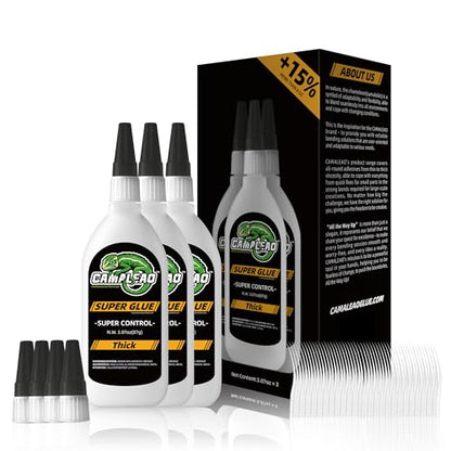 Thick Super CA Glue Kit 9.2 oz, Heavy Duty Clear Superglue Repair Wood Metal Plastic Shoe Ceramic Leather, Strength Instant Cyanoacrylate Adhesive for Woodworking Large Gap Crafts Archery Fletching - size: 8 oz., style: THICK VISCOSITY