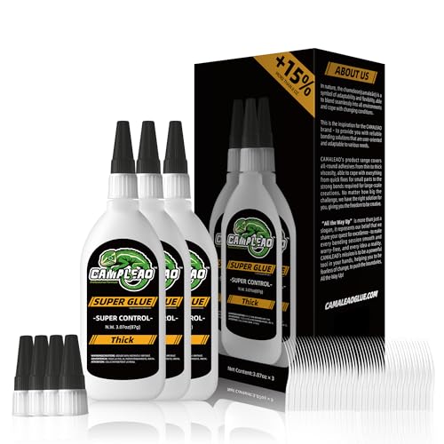 Thick Super CA Glue Kit 9.2 oz, Heavy Duty Clear Superglue Repair Wood Metal Plastic Shoe Ceramic Leather, Strength Instant Cyanoacrylate Adhesive for Woodworking Large Gap Crafts Archery Fletching - size: 8 oz., style: THICK VISCOSITY