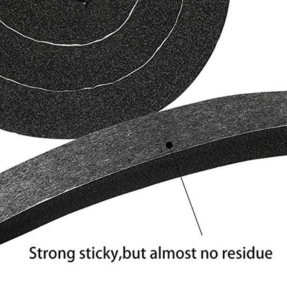2 Rolls 1/2 Inch W 1/2 T Weather Stripping Air Conditioner Open Cell Foam Seal Tape, Window Insulation High Resilience Seal Strip for Doors Window,Total 16FT - size: 1/2IN*1/2IN*16FT