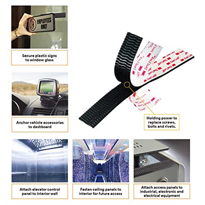 Dual Lock Tape 2in x 4in 4pcs, 3M Dual Lock Heavy Duty Mounting Tape，Interlocking Tape Reclosable Fastener Self Sticky SJ3560 Strip for EZ Pass Mounting Tape - size: 2in×4in×4pairs, style: White