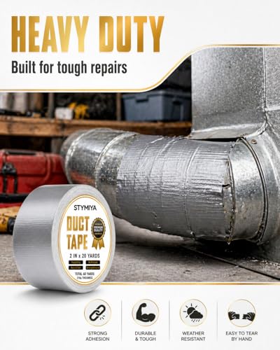 Silver Duct Tape Heavy Duty: Wide Waterproof Outdoor Duck Furniture Repair Tape Bulk - Strong Adhesive Weather UV Resistant No-Residue Masking Tapes Patterns Variety Pack (Silver, 3 * 2IN*20Yards) - color: Silver, size: 3*2in*20yards