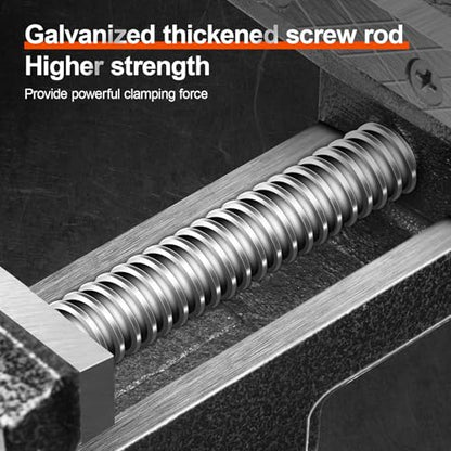 Professional Vise Table, 360° Rotation Work Clamp-On Vise, Versatile Use, Heavy Duty Construction for Woodworking, Metalworking, Handcraft (2.4 Inch) - size: 2.4 Inch