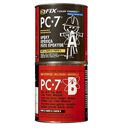 PC Products PC-7 Epoxy Adhesive Paste, Two-Part Heavy Duty, 8 lb in Two Cans, Charcoal Gray 128770 - size: 8 Lb in Two Cans