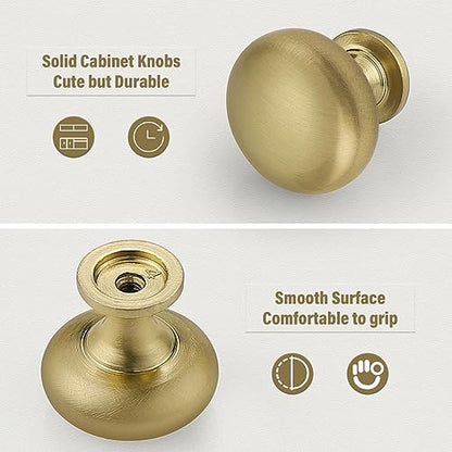 Probrico 5 Pack Single Hole Cabinet Knobs, Modern Style Drawer Pulls Champagne Bronze Knobs for Kitchen Bedroom Bathroom, Dresser Knob Furniture Handle Hardware - color: Champagne Bronze
