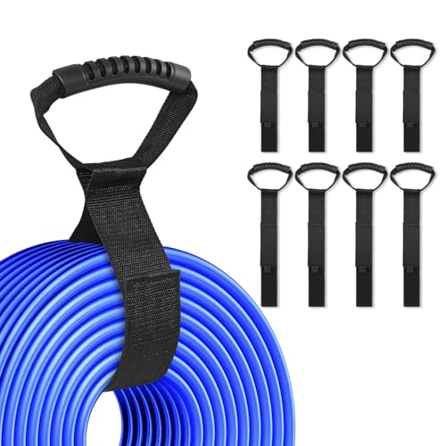 8 Pack One Hand Operation Adjustable Extension Cord Organizer Holder, Hose Rope Storage Straps Wrap for RV Shed Workshop Garage Organization, Gadgets Tools Gifts for Dad Men
