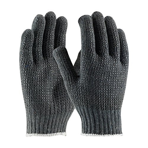 37C500PDD-XL Glove Plastic Dot Knit Cotton/Polyester Glove Double-Sided Pvc Dot Grip Size Xl