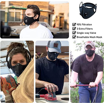 FULIER Dust Face Mask Anti-Fog Outdoor Cool Sports Mask Reusable Face Protection - color: White
