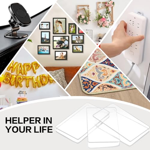 48PCS Nano Double Sided Adhesive Pads,Waterproof No Damage Removable Heavy Duty Mounting Tapes,Clear Residue-Free Strong Sticky Pads for Walls,Hanging Pictures, DIY Craft Home Office