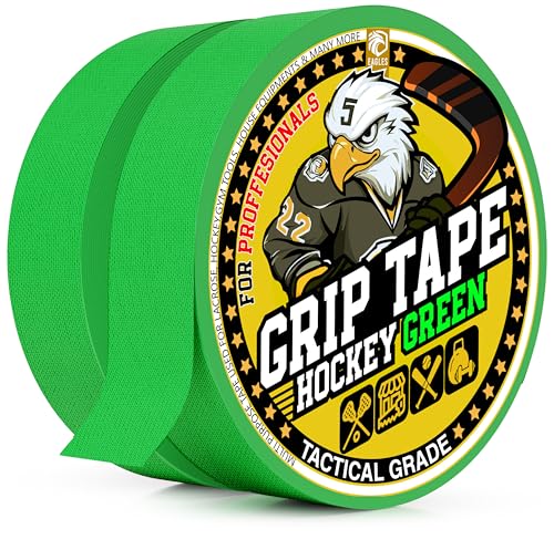 EAGLES Hockey Tape Multipurpose Cloth Tape Roll for Lacrosse Baseball & Softball Bats, Rackets, Pullup Bars, Gardening Tools, Sports Gift Perfect for Wrist, Ankle, Foot, Knee and Hand Taping - color: Green