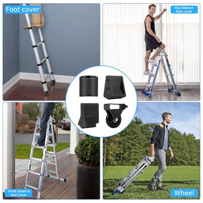 2 Pcs Telescoping Ladder Rubber Replacement Feet - Non-Slip Pads for Enhanced Stability and Safety (52mm) - size: 52MM