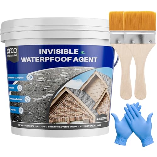 Transparent Waterproof Coating,70oz Clear Waterproof Sealant,Invisible Waterproof Agent for Roofs Walls,Garden,Bathroom,Kitchen Indoor & Outdoor Waterproof Adhesive - size: 70oz