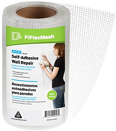 Boen FiFlex 6 in. x 75 ft. Self-Adhesive Fiberglass Drywall Joint Tape Mesh for Wall Patch. (12) - size: 6" x75' (12)