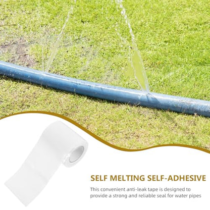 Vaguelly 5cm Wide Silicone Rubber Adhesive Seal Tape for Leaking Pipe Repair, Waterproof Self-fusing Pipe Sealing Tape, 1m Length X 1mm Thick, Convenient Hose Leak Repair for Plumbing