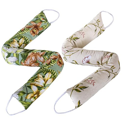 2 Pack 60 Inch 4 Inch Wide Under Door Blocker Door Draft Stopper - size: 60in
