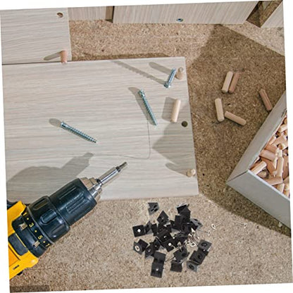 100pcs Shelf Support Accessories Fastener Easy Install Plastic Furniture Repair - size: 2.5X1.3CM