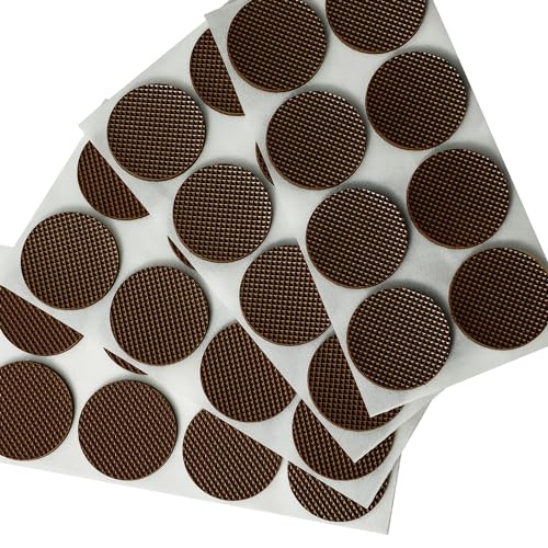 Non Slip Table Leg Pads for Hardwood Tiles Floors - Noise Canceller Self-Adhesive Anti Slip Rubber Furniture Stoppers to Prevent Sliding - Round 32 PCS 1-1/2” (40mm) - size: Round 1-1/2" (32PCS)