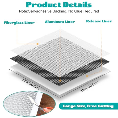3Pcs Drywall Repair Kit Large Hole, 12 x 12in Self-Adhesive Drywall Patch Kit with Sandpapers & Scrapers, Wall Repair Patches for Big Holes & Cracks, Quick Fix for Ceiling Bathroom Wall Damage - size: 3Pcs