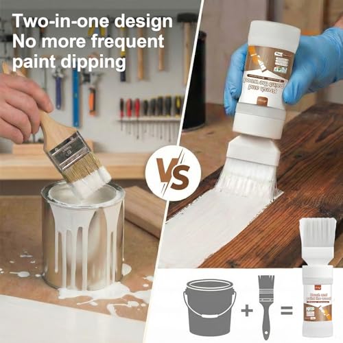 White Paint, Touch-Up Paint for Furniture, Cabinets, Wood, Metal No Sanding, Fast Drying, Water Based Multi Surface, 6.35 oz - color: White