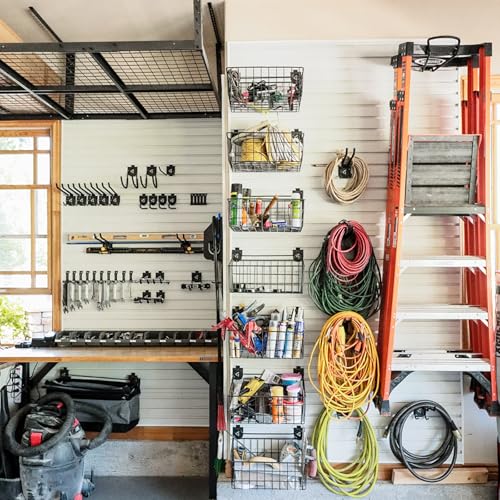 HOME MASTER HARDWARE Heavy Duty 9" Jumbo Arm Garage Wall Hooks 4 Pack – 50Lbs Ladder Hangers, Wall Mount Utility Storage for Bikes, Folding Chairs, Kayaks & Bulk Items - size: 9 in
