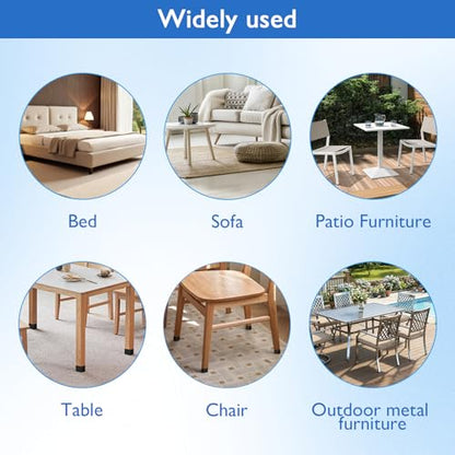 16 Pcs 1" x1" Square Silicone Chair Leg Floor Protectors, Rubber Chair Leg Caps, Flexible & Anti-Slip Chair Table Leg Covers, Wood Post End Cap, Furniture Leg Covers for Patio Indoor, Black - size: 1"