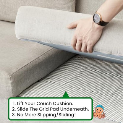 ECOHomes Couch Cushion Grip Pad, Couch Cushion Non Slip Pads Keep Sofa Cushions from Sliding - Anti Slip Sofa & Patio Grips Mattress Gripper Stopper Stop Slide & Sliding, Futon Standard, 24" by 60" - size: Futon Standard (24" By 60")