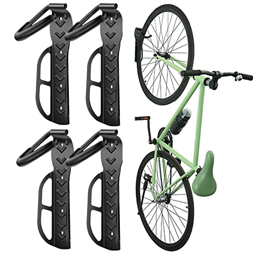 Wallmaster Bike Storage Rack for Garage, Wall Mount Bicycles Hanger, 4-Pack Bike Storage System Vertical Bike Hooks - size: 4Pack