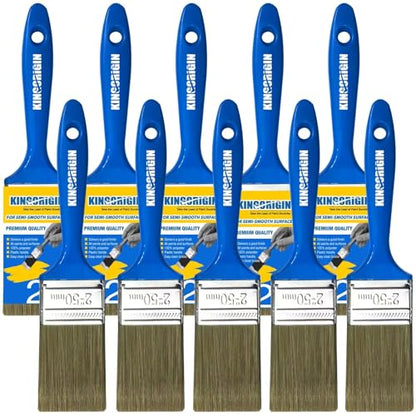 King Origin 10-Pack 2 Inch Paint Brushes, Versatile Wall & Furniture Brushes for Detailed Painting & Large Surfaces, Craft Brushes - color: 10-pack, 2 Inch