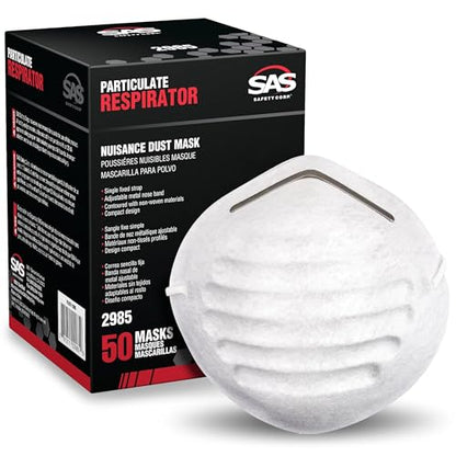 SAS Safety 2985 Non-toxic Dust Mask Box of 50 - size: 1-Pack