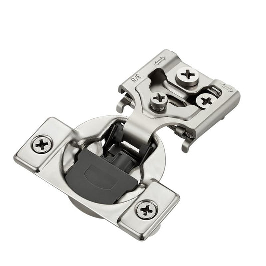 HOME EDIT 2 Pack 1 Pair 3/8 inch Overlay Soft Close Cabinet Hinges for Kitchen, Stainless Steel Three-Way Adjustable, Concealed Self-Closing Door Hinges - size: 3/8 inch Overlay