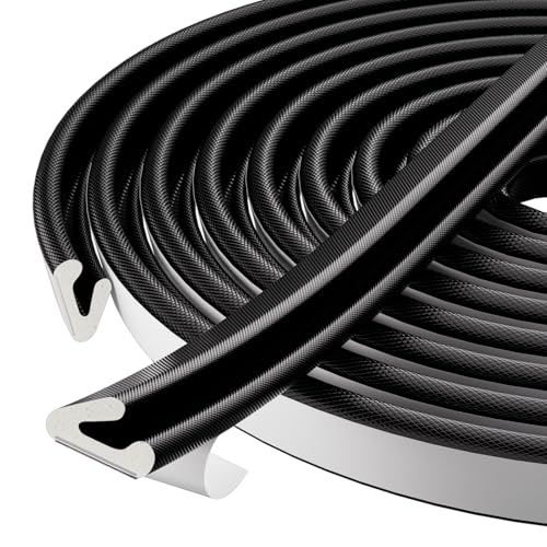 33 Ft V-Shape Thin Weather Stripping Door Seal Strip for Doors Frame,Self Adhesive Foam Tape Weatherstripping Door Insulation Winter,Door Soundproof Gap Filler Sealing Strip,Black - color: Black, size: 33 Ft