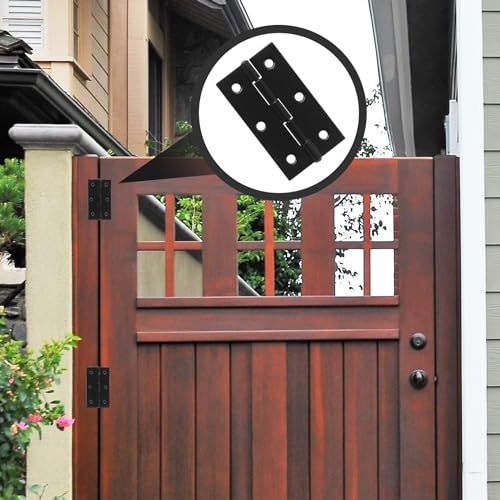 Murtenze 6 Pack 2.5 Inch Door Hinges, Black Butt Hinges with Mounting Screws - color: Black, size: 2.5 Inch - 6PCS