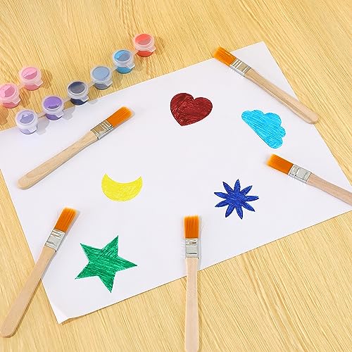 12 Pcs Paint Brush 5 Inch Trim Painting Tool Soft Bristle with Wood Handle Small Paint Brushes for Walls, Touch Up, Cabinets, Fences, Edge Painting Tool