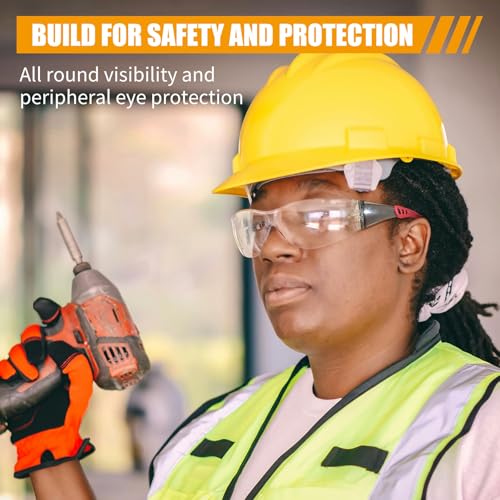 3 Pack Anti-fog Clear Safety Glassess with ANSI Z87.1 Standard for Construction Laboratory Shooting