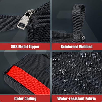 10 Pack Zipper Tool Bag, 1680D Small Tool Bags Set with 6 Stand-Up Pouches and 4 Utility Bags, Multipurpose Storage Organizer for Tool - style: 6 Stand-up Zipper Bags+4 Zipper Bags