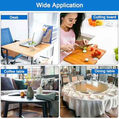 30 Pcs Clear Glass Table Top Anti Slip Pads, 3 Sizes, 18mm/0.7" 20mm/0.8" 25mm/1" Glass Table Top Bumpers Protectors, Non Adhesive Rubber Grippers Glass Bumpers for Under Glass, 3mm Thickness,Round