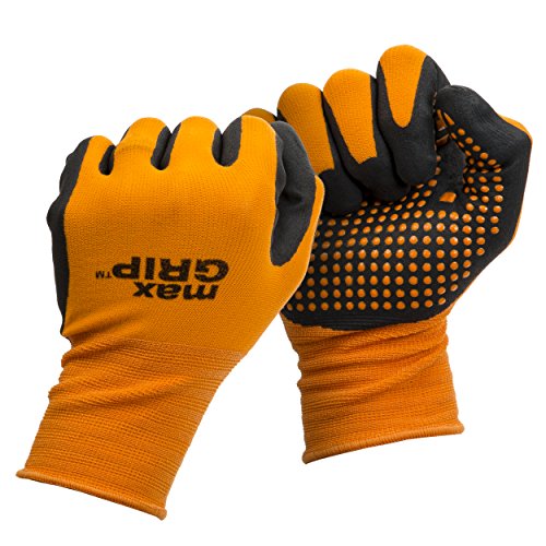 Midwest Gloves & Gear 94-L-L-AZ-12 Mens MAX Grip, Single Pair, Orange - size: Single Pair