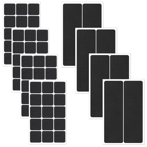 68pcs Anti Slide Furniture Grips,Non Skid Furniture Grippers, Thick EVA Furnitures Non Slip Pad for Wood Floor On Floors, 2 Sizes Adhesive Recliner Pad for Hardwood Floors