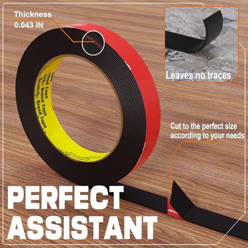 Double Sided Tape Heavy Duty 16.5FT,Double Sided mounting Tape for Walls,vhb Strong Double Sided Tape Heavy Duty for Car, LED Strip Light, Home/Office Decor - size: 0.71IN x 16.5FT
