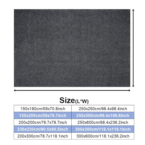 Parking Mats for Garage Floors, Driveway Oil Mat for Motorcycles, Workbenches, Cabinets, Pets, Porches, Prevents Liquid Spills, Drips, Splashes, and Stains - size: 300x300cm